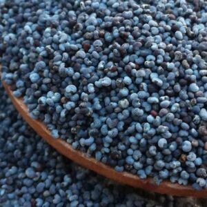 unwashed blue poppy seeds